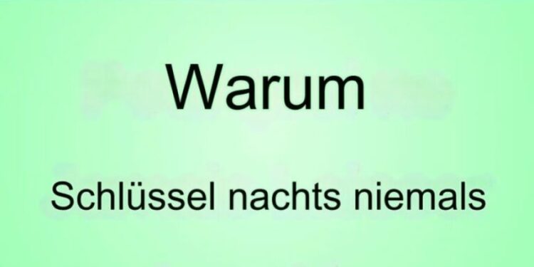 Vergessen Sie nachts nie wieder die Schlüssel in Ihrem Türschloss