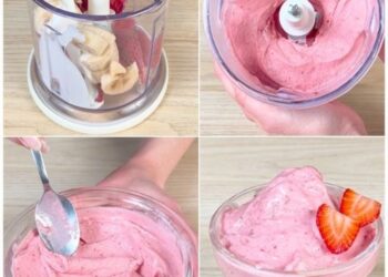 Erdbeercreme mit Sekundenschnelle zubereitung nur 3 Zutaten