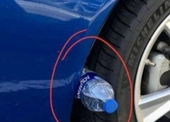 Was bedeutet „Plastikflasche auf dem Reifen“?